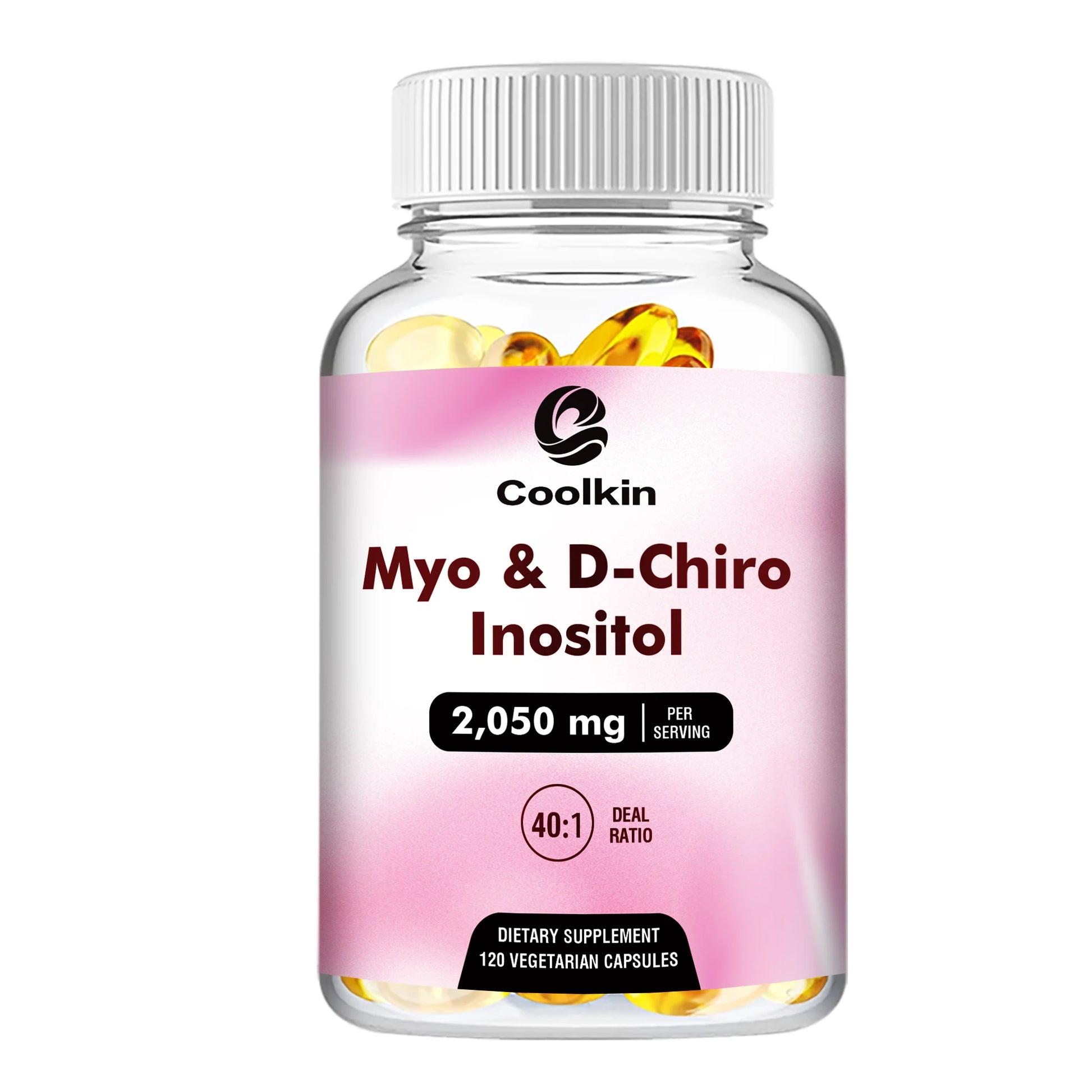 Myo & D-Chiro Inositol Capsules - Supports Ovarian Function,Hormone Balance,Fertility Supplements for Women - 120 Capsules