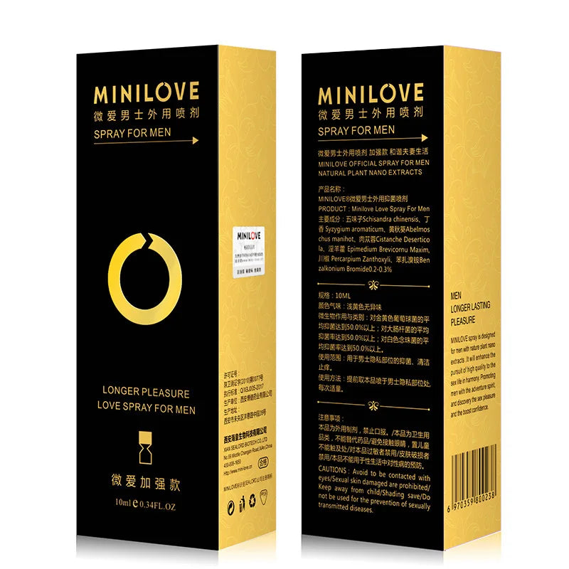 minilove Sex Delay spray for Men Male External Use Anti Premature Ejaculation Prolong 60 minutes penis enlargement cream