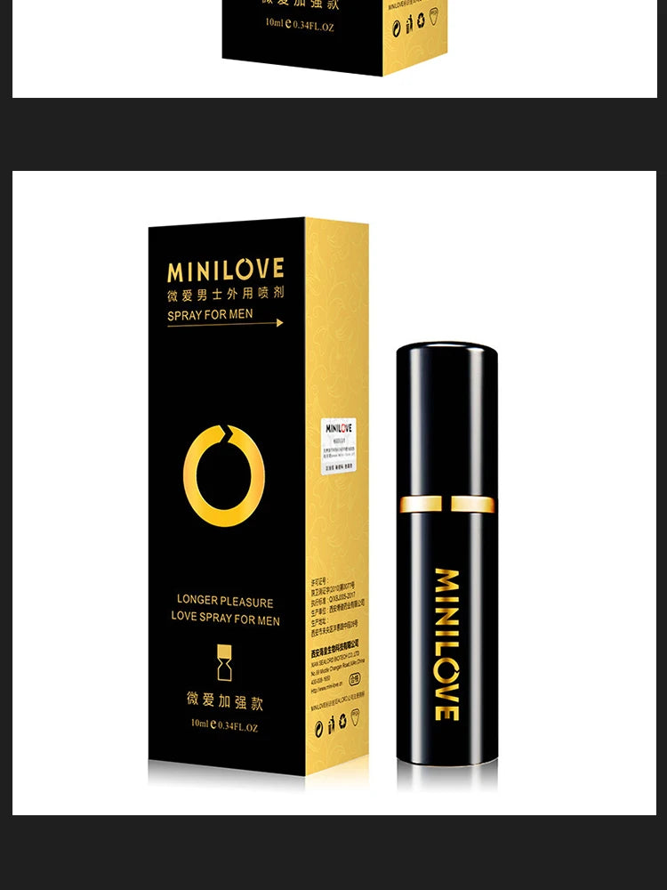minilove Sex Delay spray for Men Male External Use Anti Premature Ejaculation Prolong 60 minutes penis enlargement cream