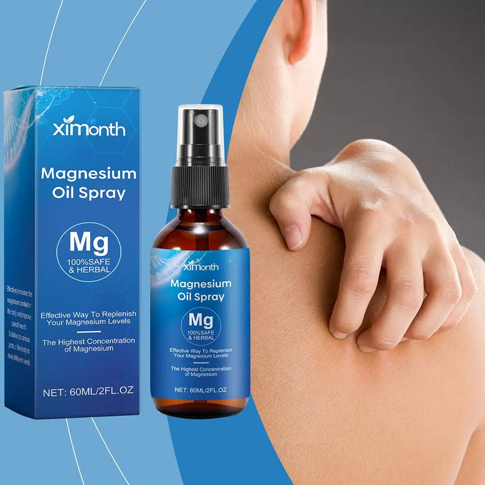 Magnesium Oil Spray Pure Magnesium Oil Spray Non-GMO Relieve Muscle Body Pain Smoothes&Softens Skin For Better Sleep Qualit S9I3