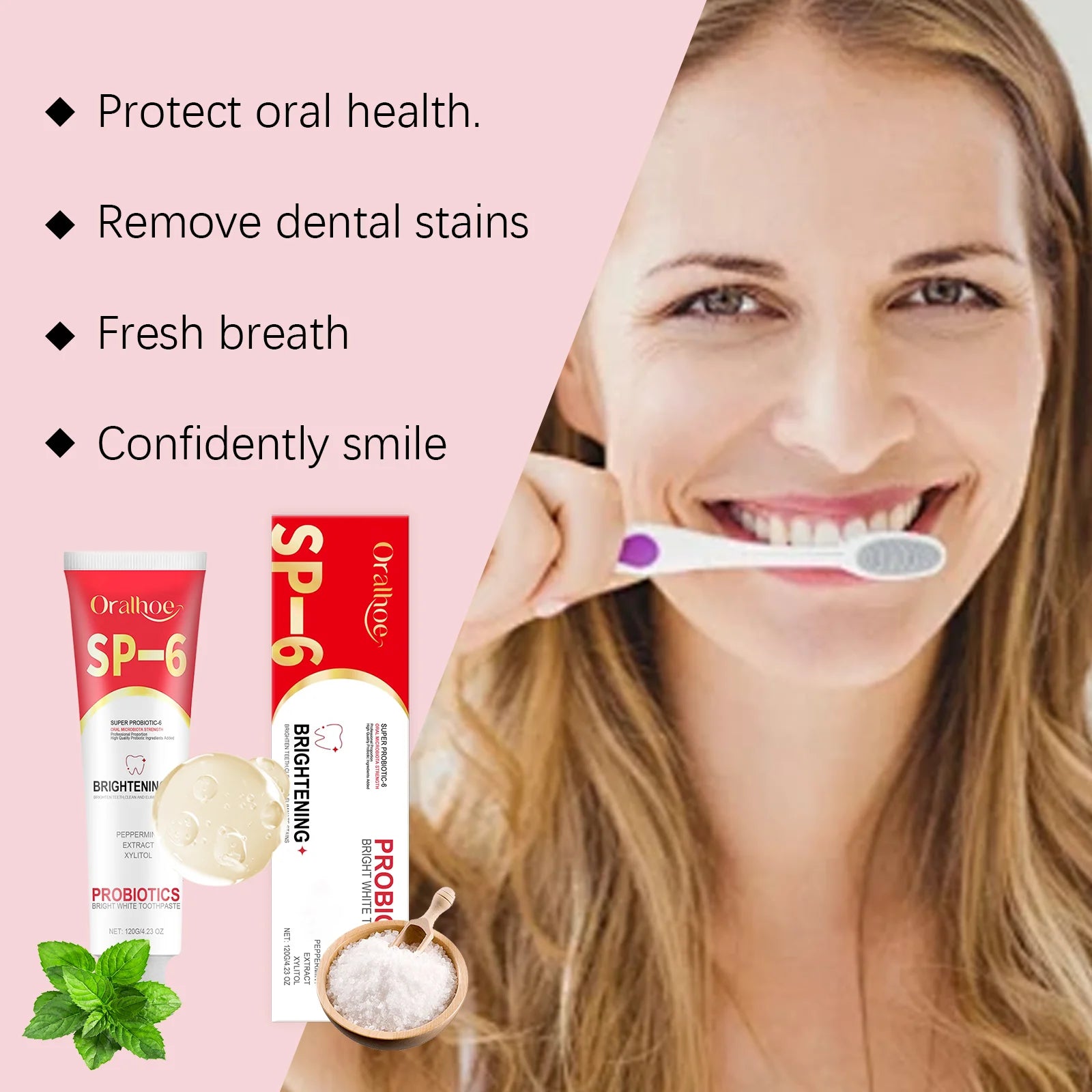 Sp 6 Probiotic Toothpaste Dental Stone Removal Improve Tooth Yellow Remove Stains Prevent Periodontitis Teeth Whitening Products