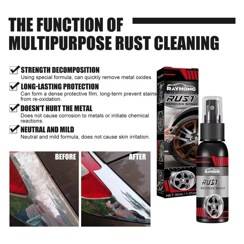 100ML Multi Purpose Rust Spray Remover Spray Car Maintenance Iron Powder Clean Anti-rust Lubricant Metal Surface ChromePaint