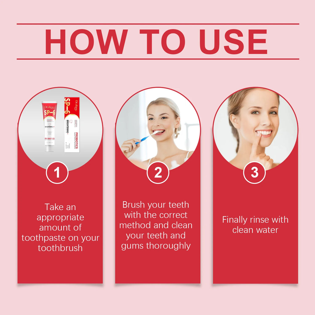 Sp 6 Probiotic Toothpaste Dental Stone Removal Improve Tooth Yellow Remove Stains Prevent Periodontitis Teeth Whitening Products