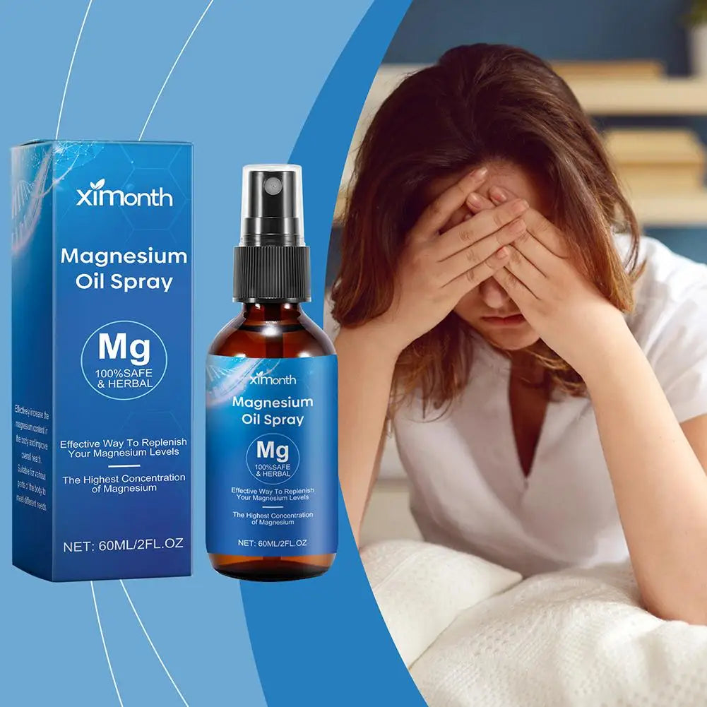 Organic Magnesium Oil Spray 100% Natural Relaxing Body Oil Deep Relaxation Moisturizing Muscle Relax Body Health Care Spray