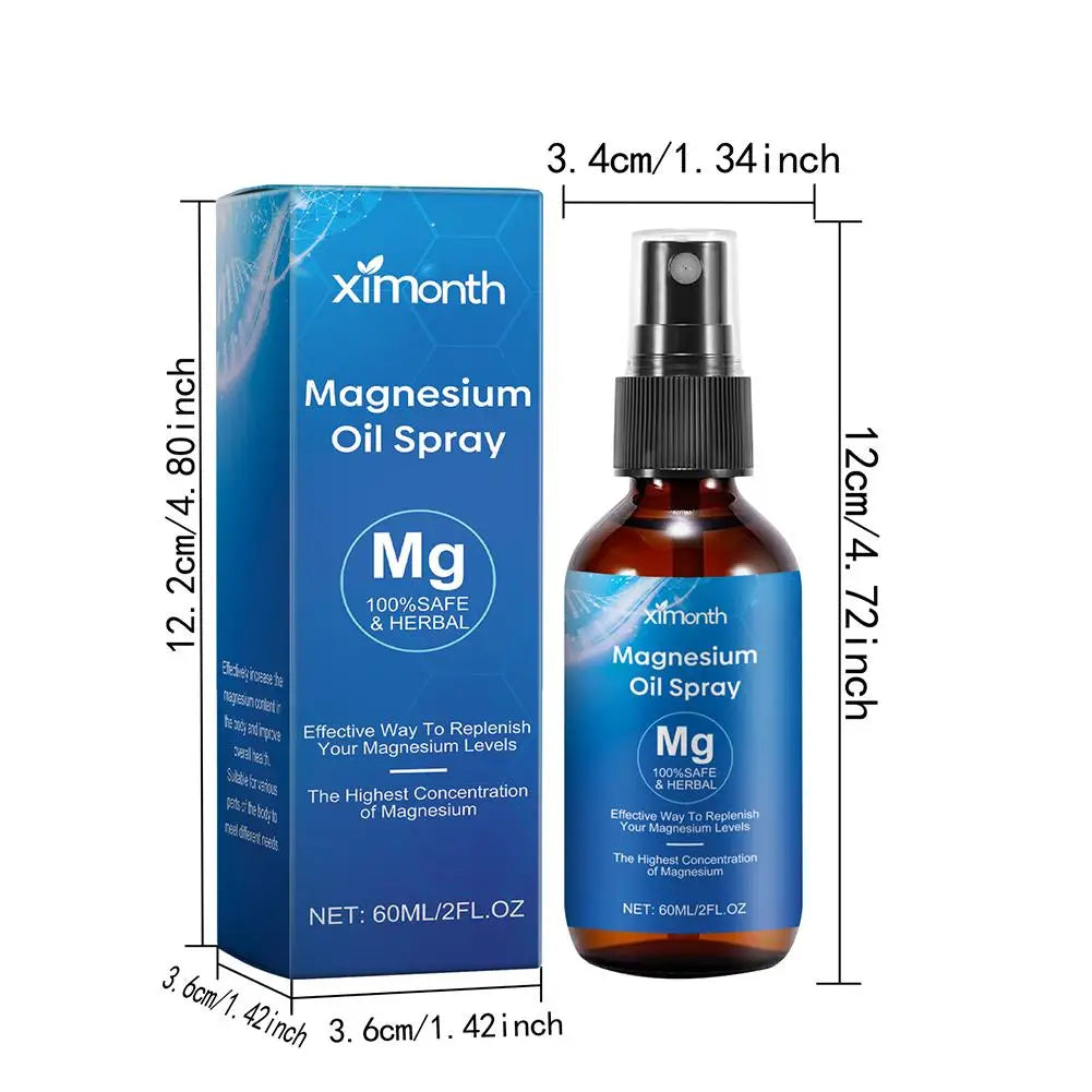 Magnesium Oil Spray Pure Magnesium Oil Spray Non-GMO Relieve Muscle Body Pain Smoothes&Softens Skin For Better Sleep Qualit S9I3