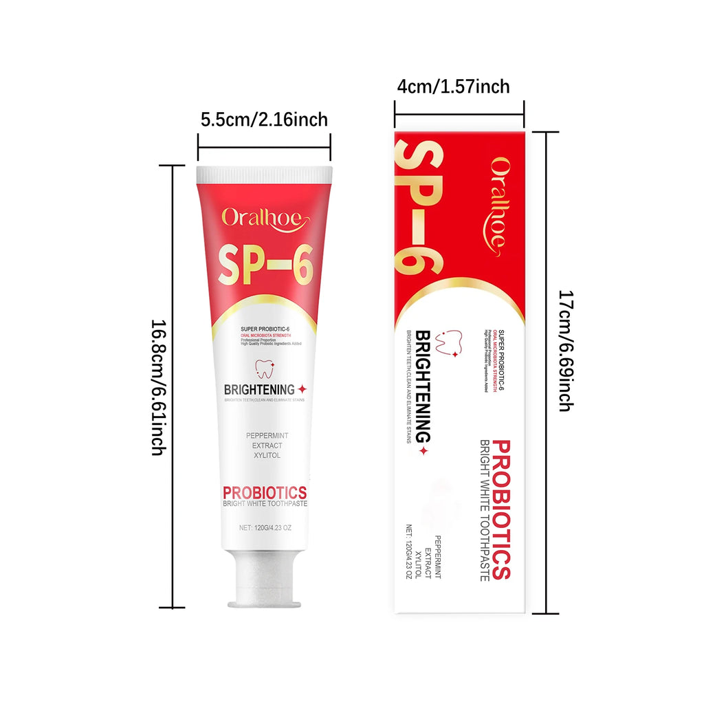 Sp 6 Probiotic Toothpaste Dental Stone Removal Improve Tooth Yellow Remove Stains Prevent Periodontitis Teeth Whitening Products