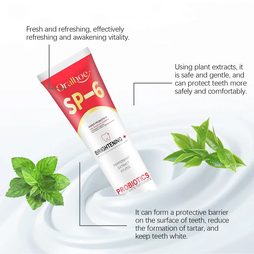Sp 6 Probiotic Toothpaste Dental Stone Removal Improve Tooth Yellow Remove Stains Prevent Periodontitis Teeth Whitening Products