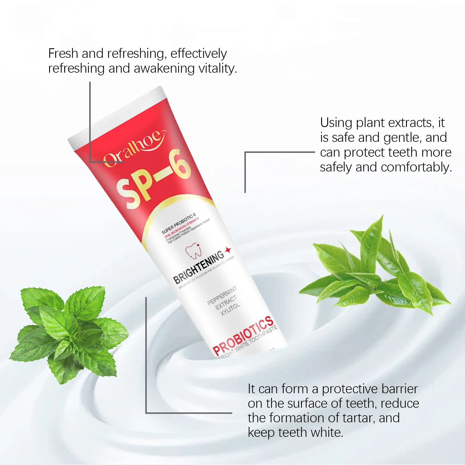 Sp 6 Probiotic Toothpaste Dental Stone Removal Improve Tooth Yellow Remove Stains Prevent Periodontitis Teeth Whitening Products